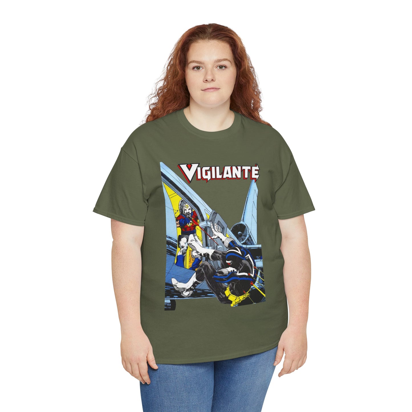 Vigilante Vs Peacemaker T-Shirt - Mike Grell Art - Adrian Chase - DC Comics