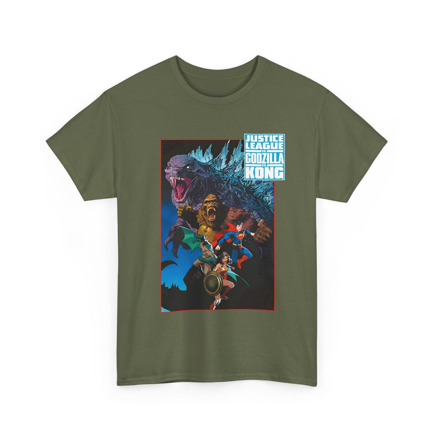 Justice League Vs Godzilla Vs Kong T-Shirt - Dan Mora Art - Wonder Woman, Superman, Batman - DC Comics