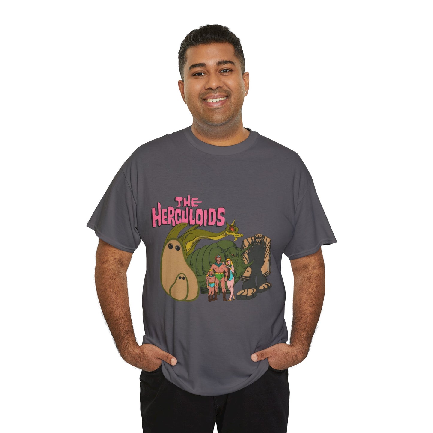 Herculoids T-Shirt - Popular 1960s Hanna-Barbera Cartoon - Zandor, Tara, Dorno, Gloop & Gleep - Amzot - Alex Toth Designs
