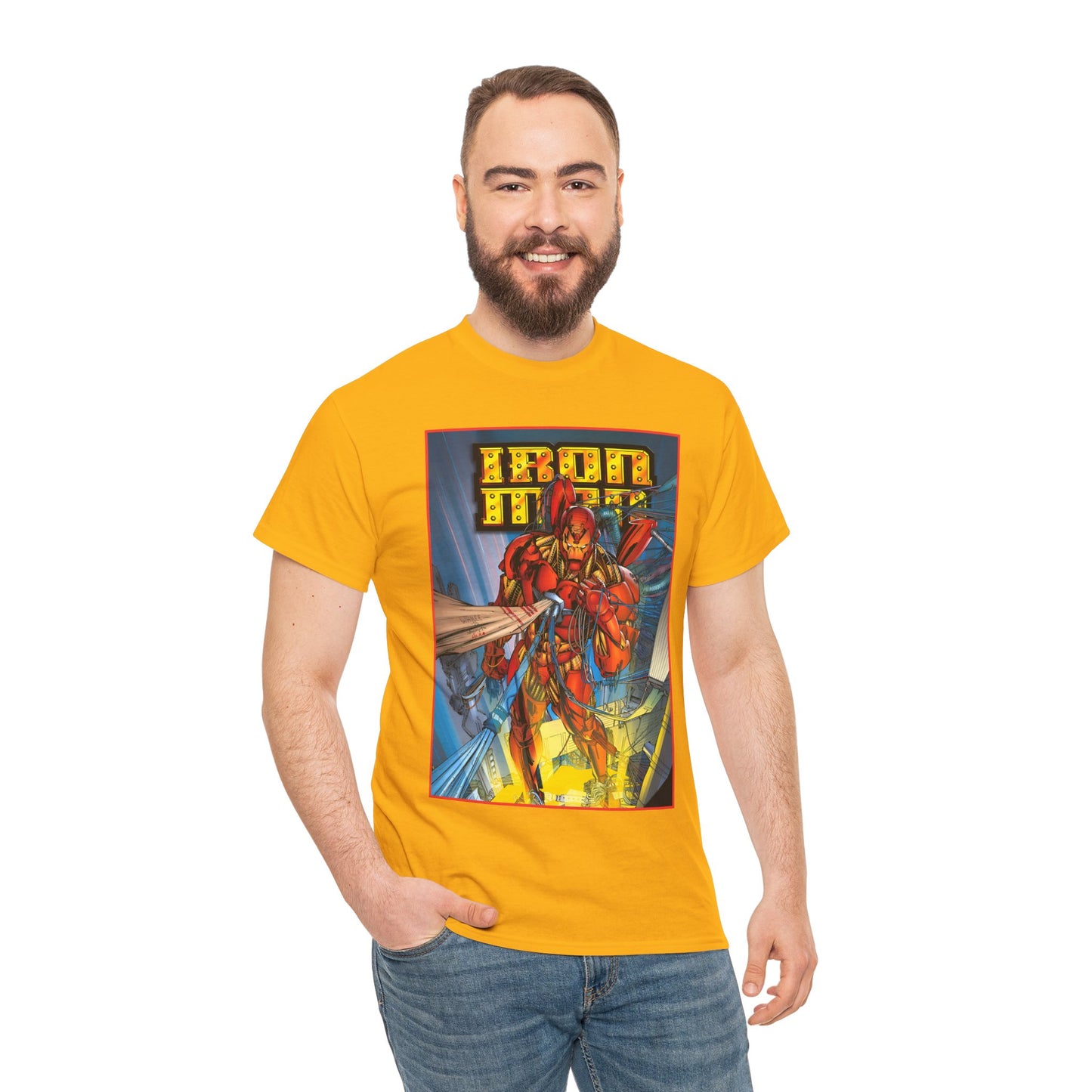 Iron Man T-Shirt - Heroes Reborn Whilce Portacio Art - Popular Marvel Comics Series - Tony Stark