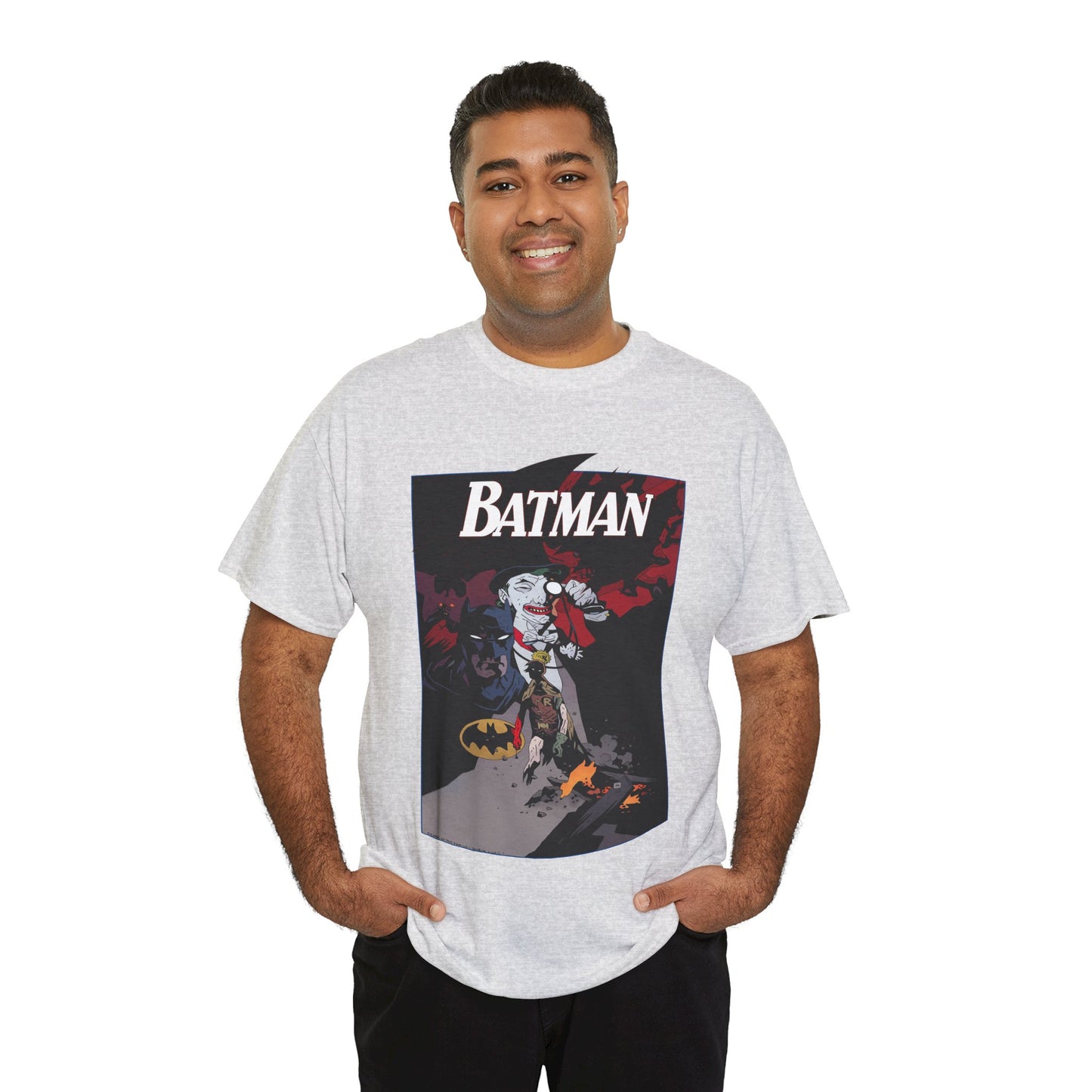 Batman T-Shirt - Mike Mignola Art - Death in the Family Storyline - Joker & Robin (Jason Todd) - DC Comics