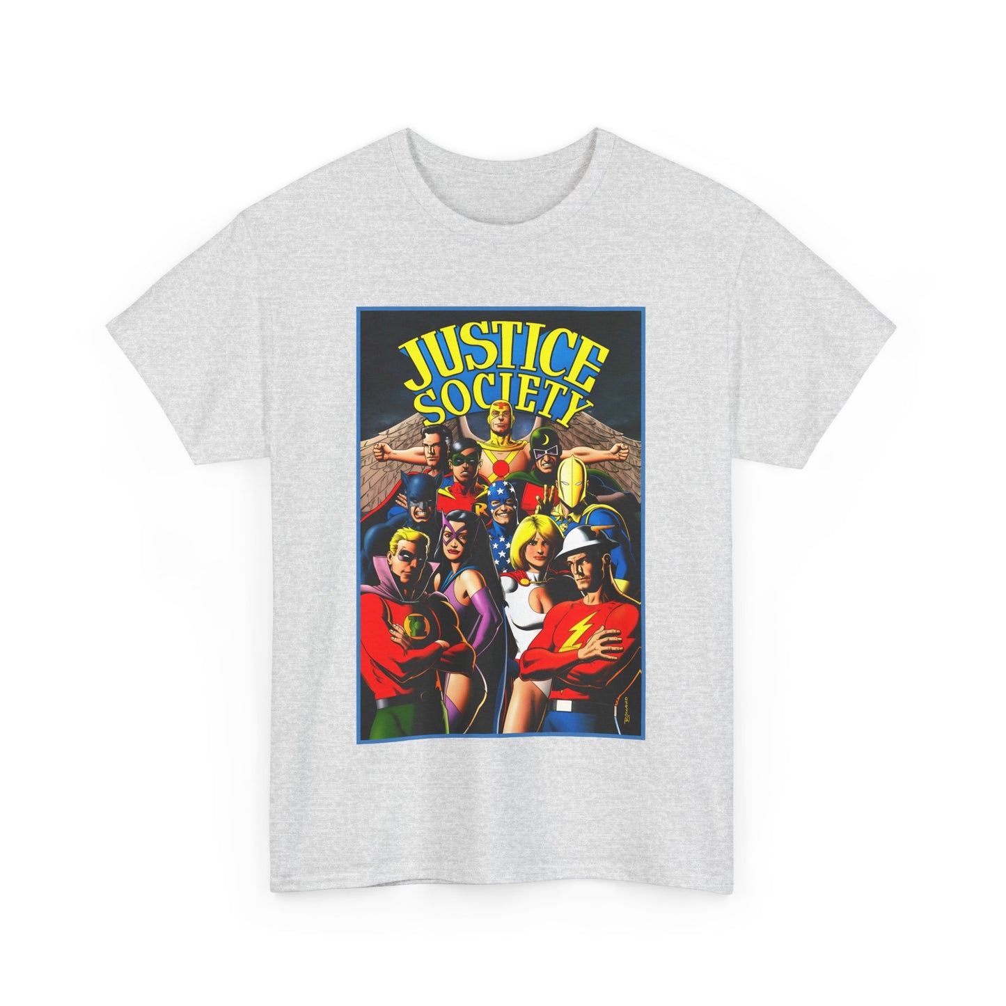 Justice Society T-Shirt - Brian Bolland Art - Dr. Fate, Huntress, Power Girl, Green Lantern, Hawkman, Wildcat - DC Comics - JSA