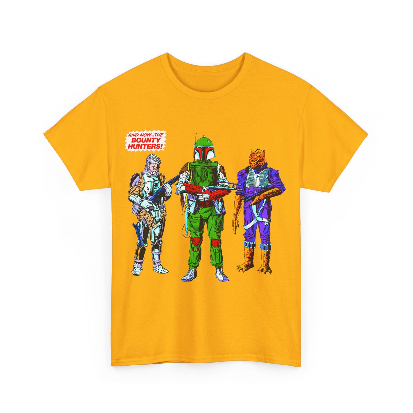 Boba Fett, Bossk, Dengar T-Shirt - Star Wars Bounty Hunters from Empire Strikes Back - Marvel Comics 1980s Art - Alternate Colors