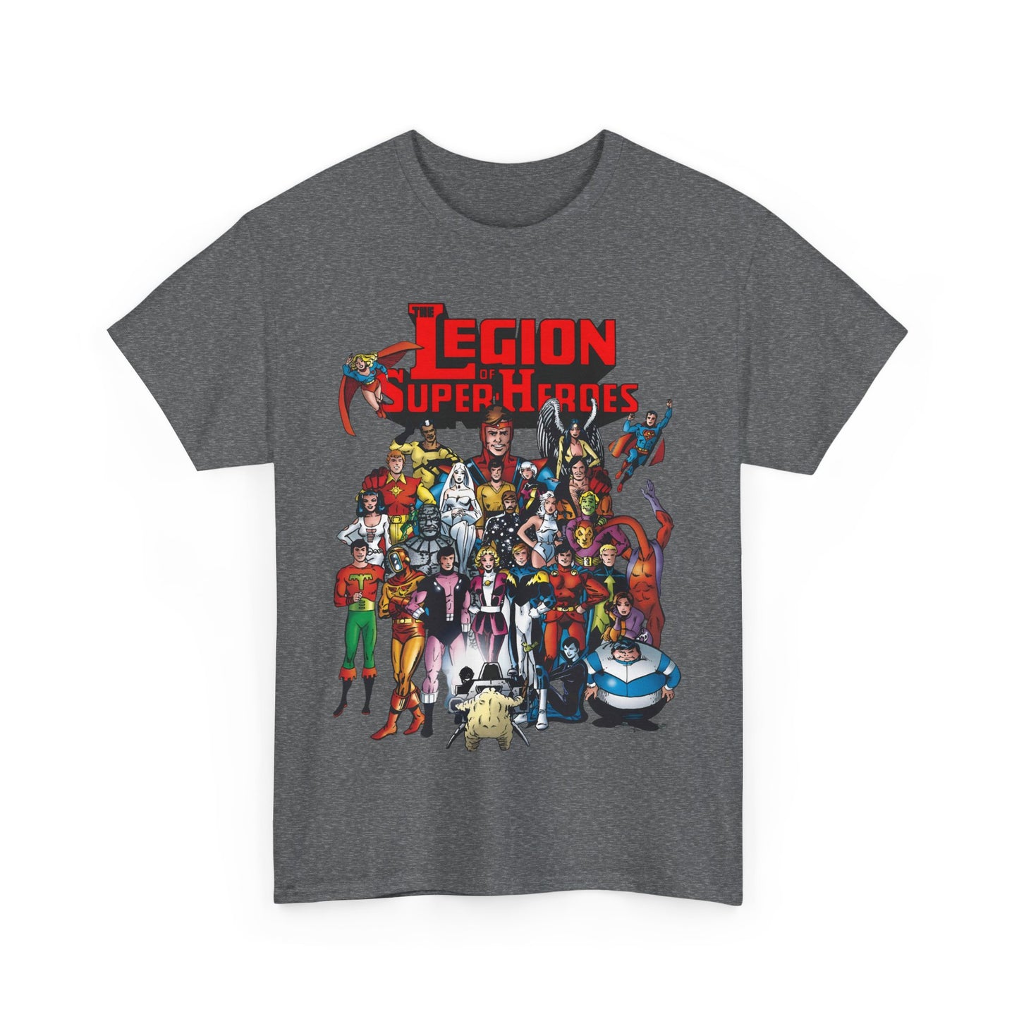 Legion of Super-Heroes T-Shirt - #300 Cover Art - Cosmic Boy, Saturn Girl, Superboy, Wildfire, Mon-El, Dream Girl, Brainiac 5, Supergirl - DC Comics