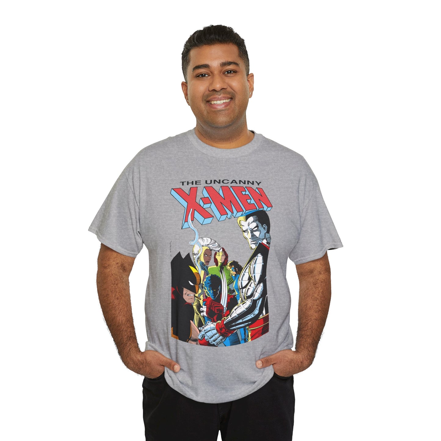 Uncanny X-Men T-Shirt - John Romita Jr Art - Storm, Wolverine, Rogue, Nightcrawler, Colossus, Shadowcat - Mutant Massacre - Marvel Comics
