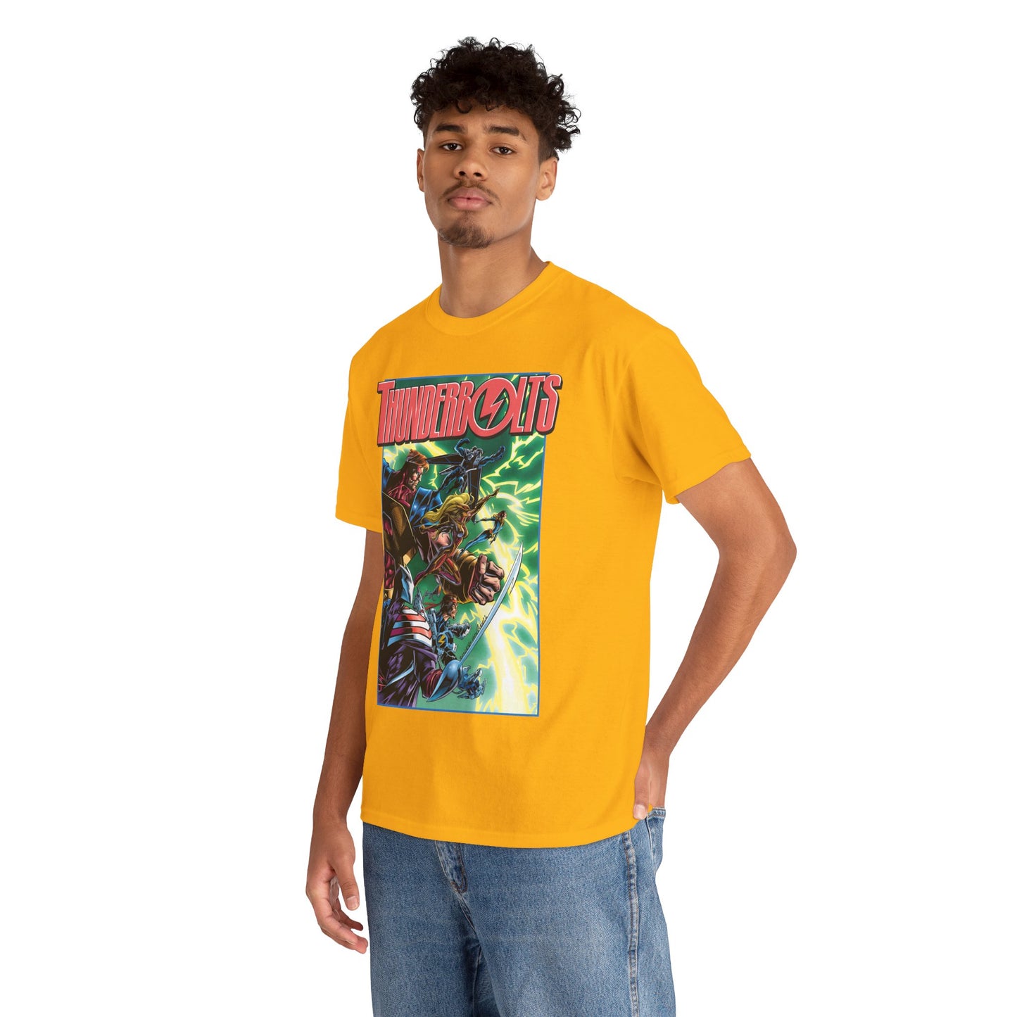 Thunderbolts T-Shirt - Amazing Mark Bagley Art - Citizen V, MACH-1, Atlas, Songbird, Fixer, Techno - Marvel Comics Characters - Avengers Connection
