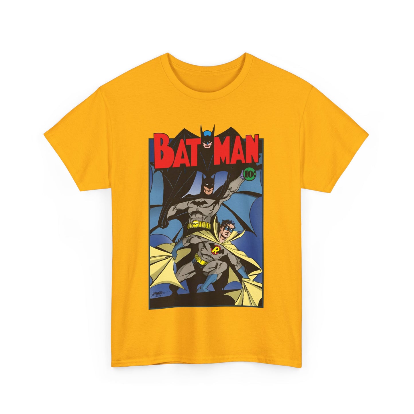 Batman & Robin T-Shirt - George Perez Art - Earth 2 - DC Comics - Golden Age JSA - Bruce Wayne & Dick Grayson