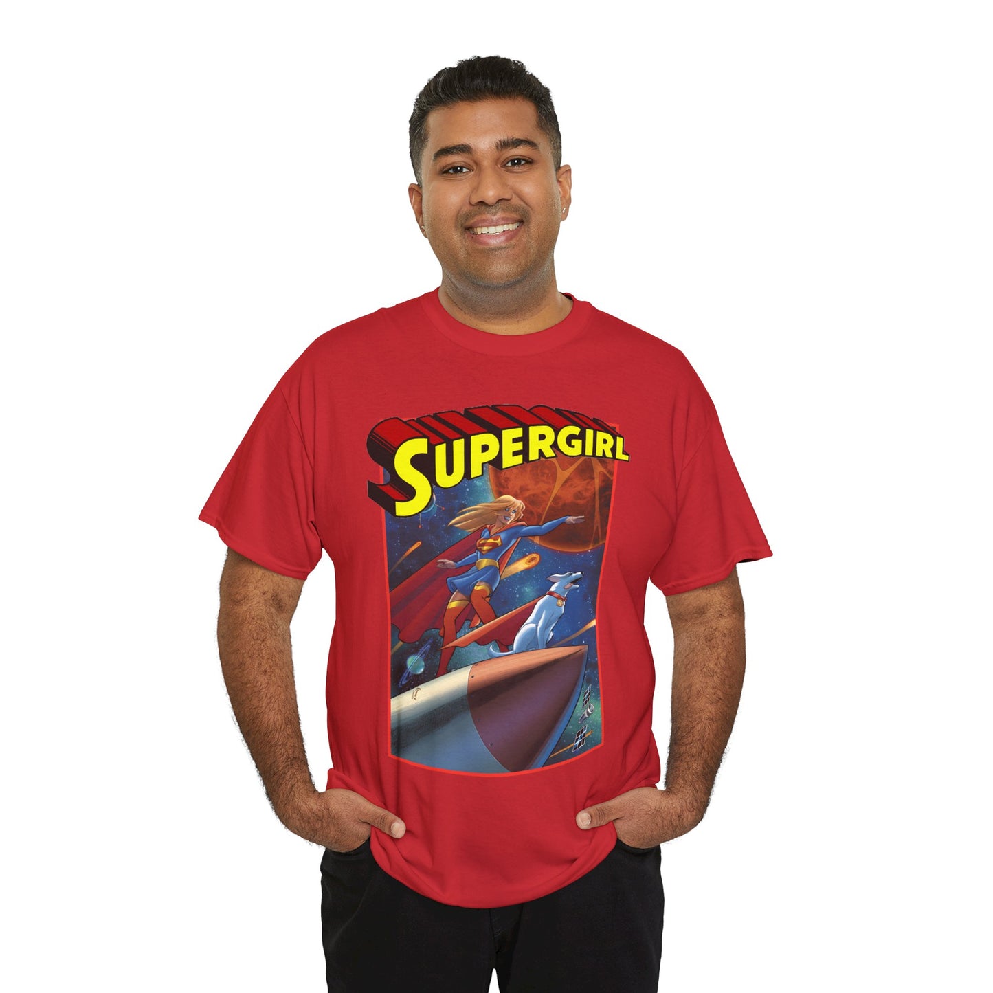 Supergirl & Krypto T-Shirt - Amanda Conner Art - Kara from Krypton - Superman's Pet Superdog - DC Comics