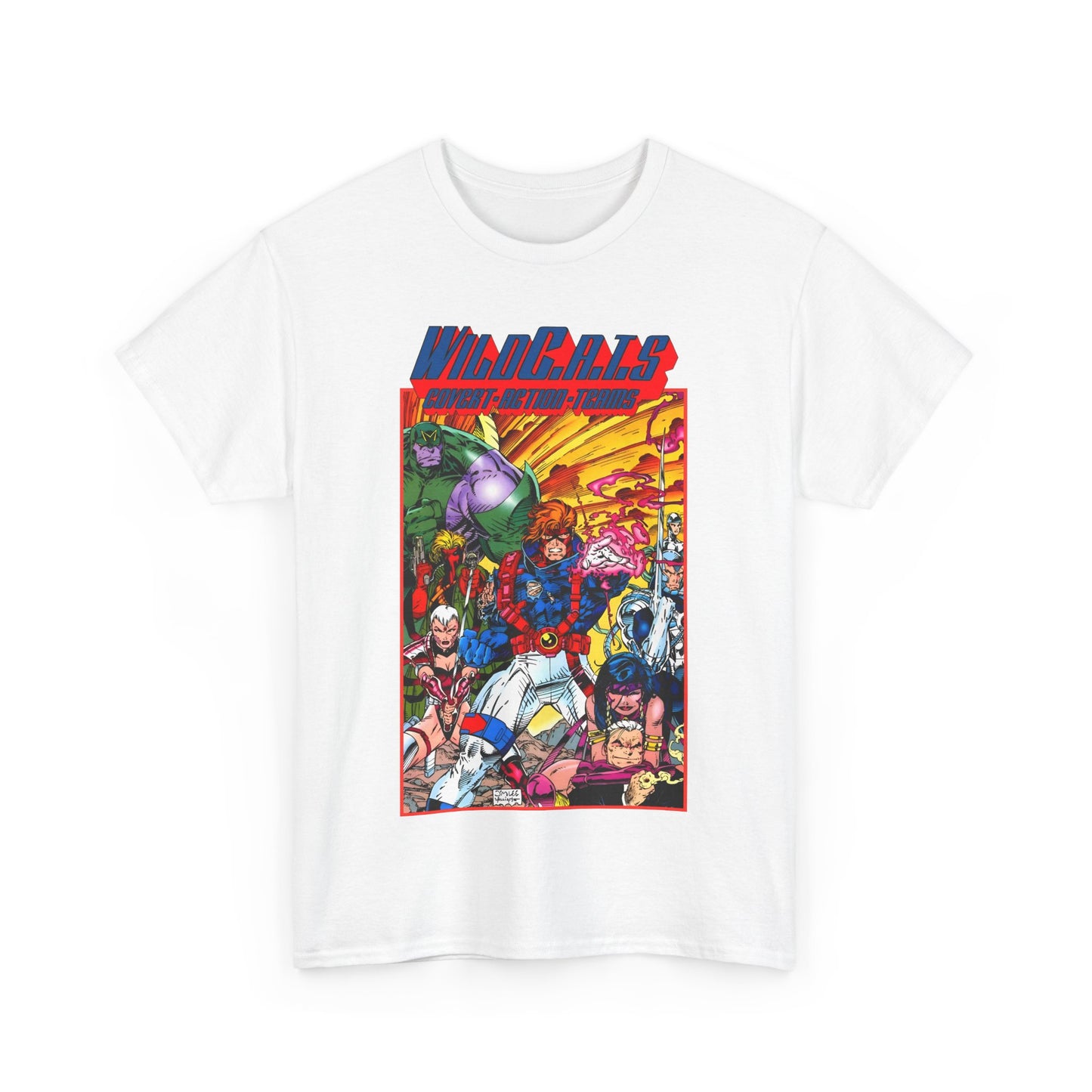 Wildcats T-Shirt - Jim Lee Art - WildC.A.T.s: Covert Action Teams - Spartan, Voice, Grifter, Zealot, Emp - Image/Wildstorm/DC Comics