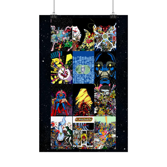 Crisis On Infinite Earths Rolled Poster - George Perez Art - DC Comics - Covers #1-#12 - Multiple Sizes Up to 24"x36"