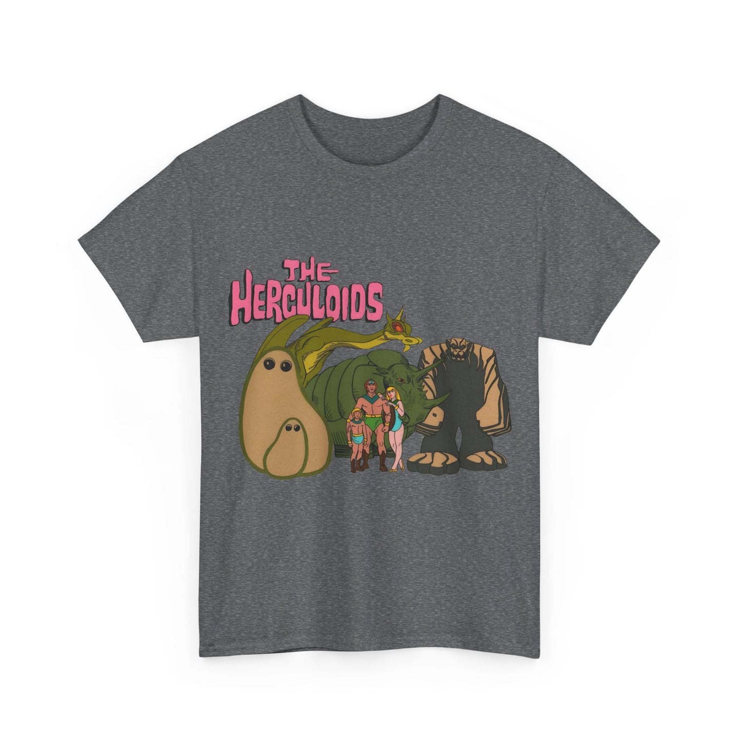 Herculoids T-Shirt - Popular 1960s Hanna-Barbera Cartoon - Zandor, Tara, Dorno, Gloop & Gleep - Amzot - Alex Toth Designs