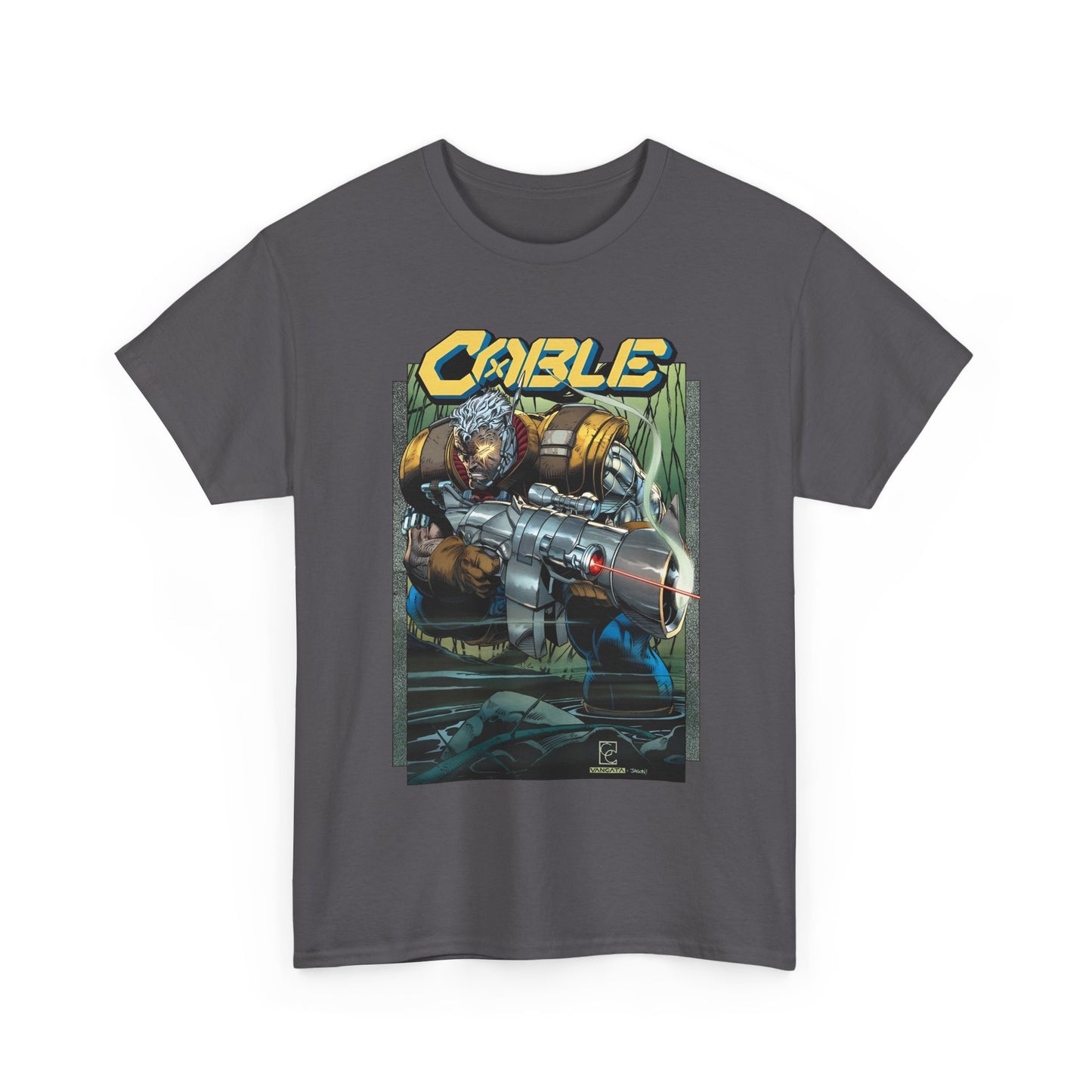 Cable T-Shirt - Greg Capullo Art - X-Force Leader, Mutant Fighter - Nathan Summers - Marvel Comics
