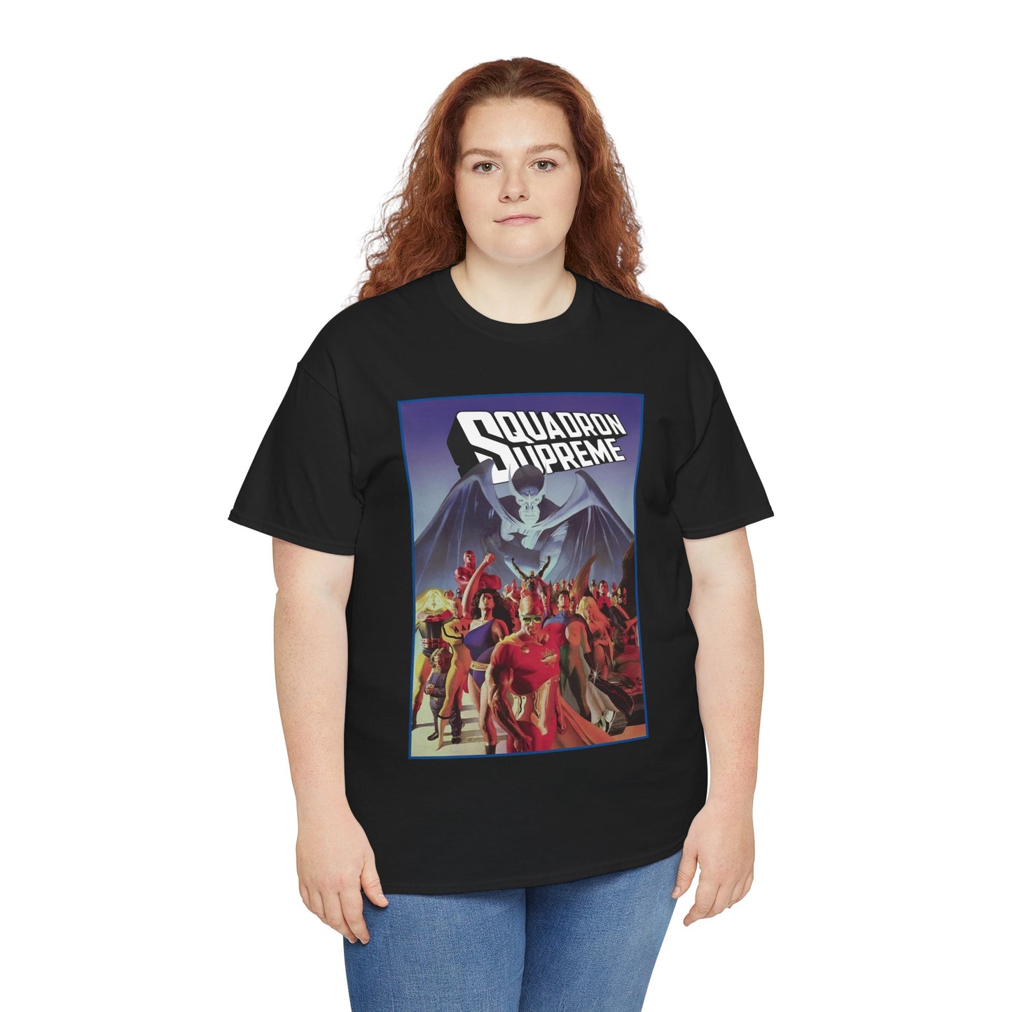 Squadron Supreme T-Shirt - Alex Ross Art - Hyperion, Nighthawk, Power Princess, Doctor Spectrum, Whizzer - Justice League Pastiches - Marvel Comics