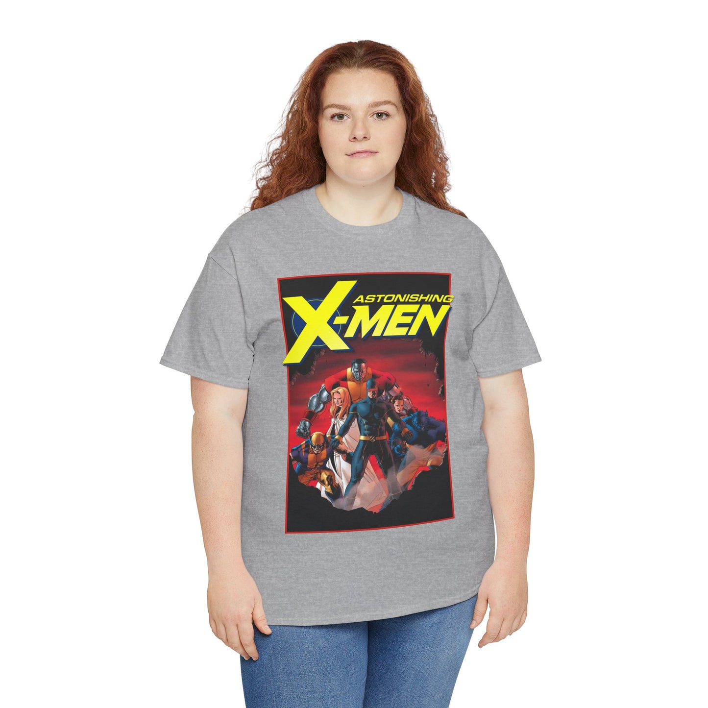 Astonishing X-Men T-Shirt - John Cassady Art - Cyclops, Beast, Wolverine, Colossus, Emma Frost - Marvel Comics