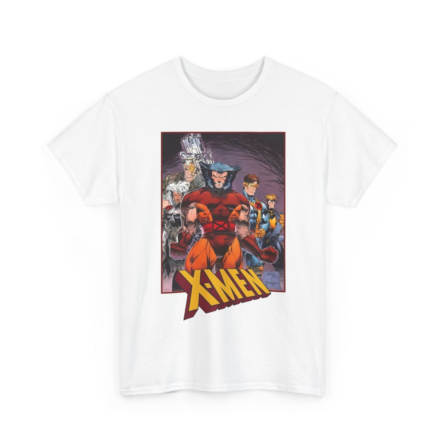 X-Men T-Shirt - While Portacio Art - Wolverine, Cyclops, Storm, Cable, Havok - Marvel Comics