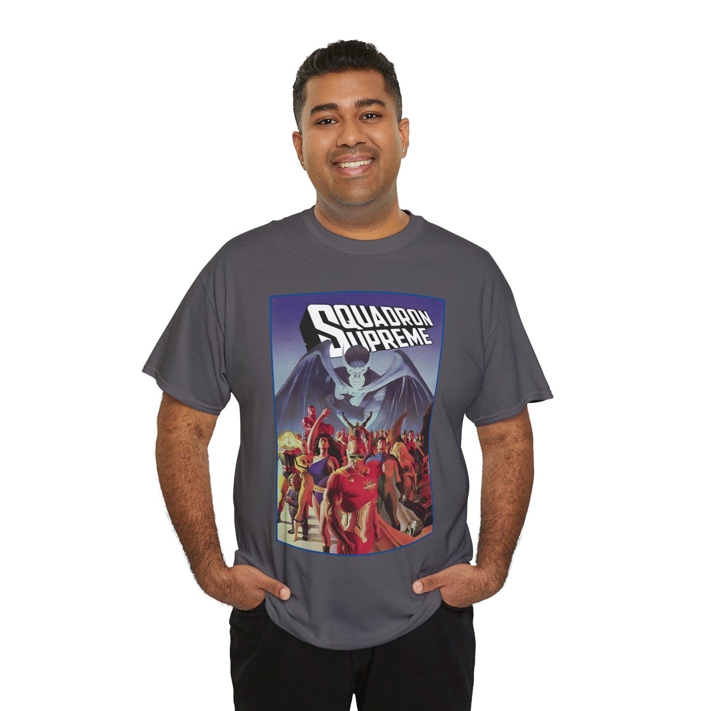 Squadron Supreme T-Shirt - Alex Ross Art - Hyperion, Nighthawk, Power Princess, Doctor Spectrum, Whizzer - Justice League Pastiches - Marvel Comics