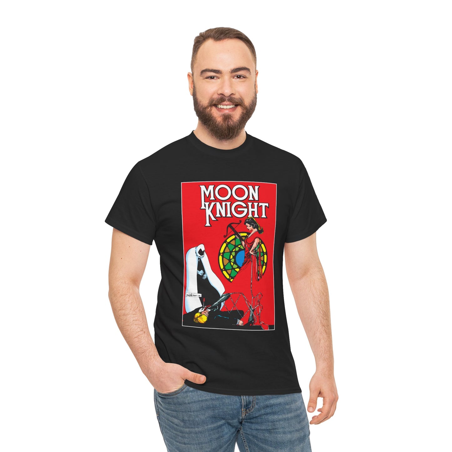 Moon Knight T-Shirt - Bill Sienkiewicz Art - Marc Spector - Marvel Comics - Khonshu