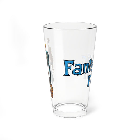 Fantastic Four Pint Glass, 16oz - John Byrne Art - Human Torch, Thing, Invisible Woman, Reed Richards - Marvel Comics