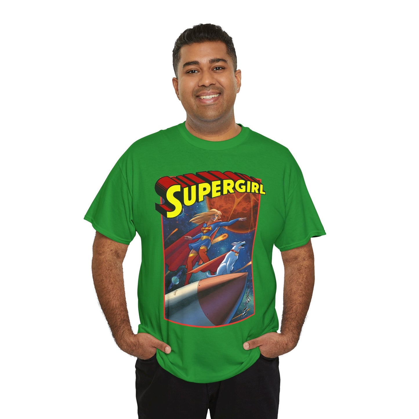 Supergirl & Krypto T-Shirt - Amanda Conner Art - Kara from Krypton - Superman's Pet Superdog - DC Comics