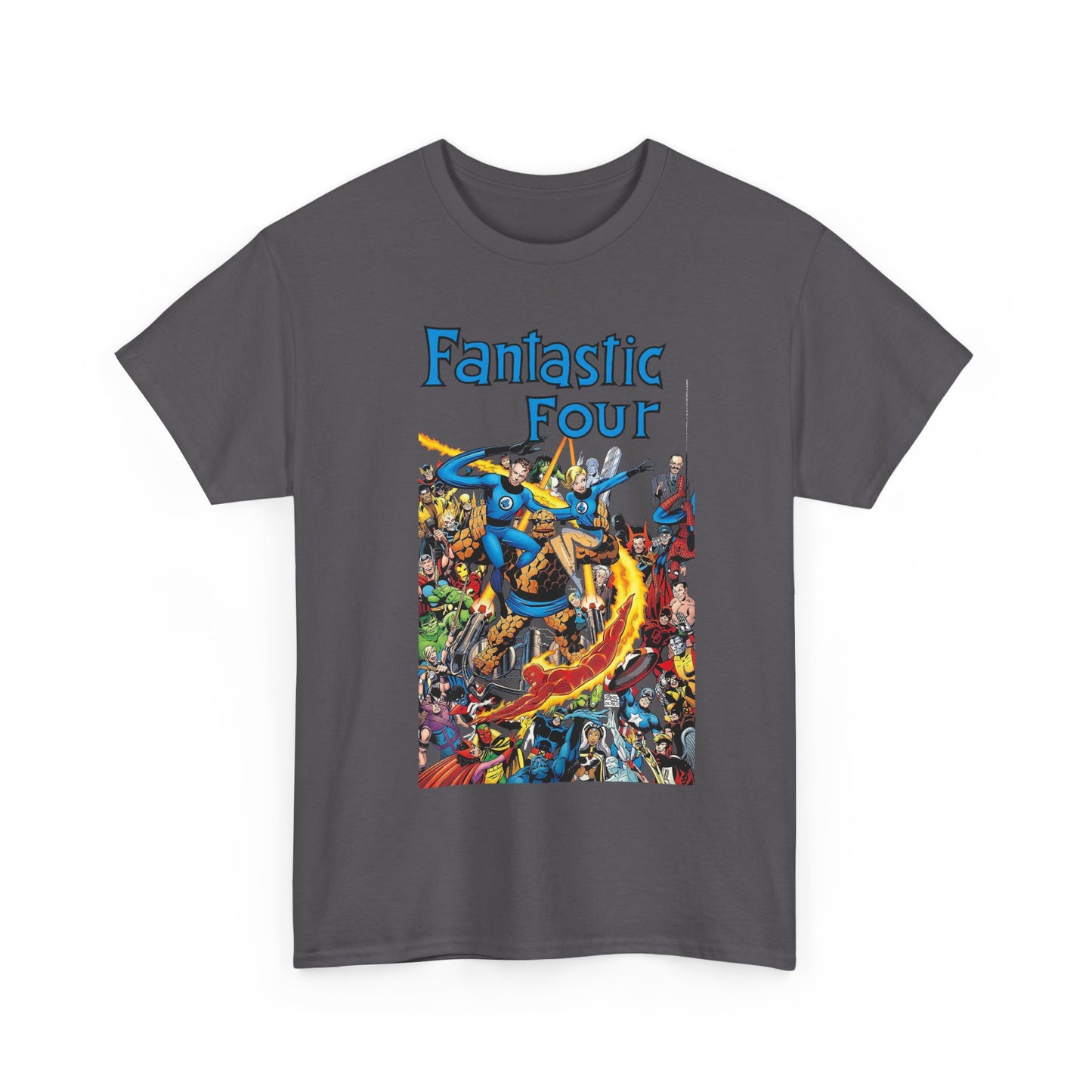 Fantastic Four T-Shirt - Classic John Byrne Art - Popular Marvel Comics Characters - Human Torch, The Thing, Invisible Woman, Reed Richards - 2025 MCU Movie