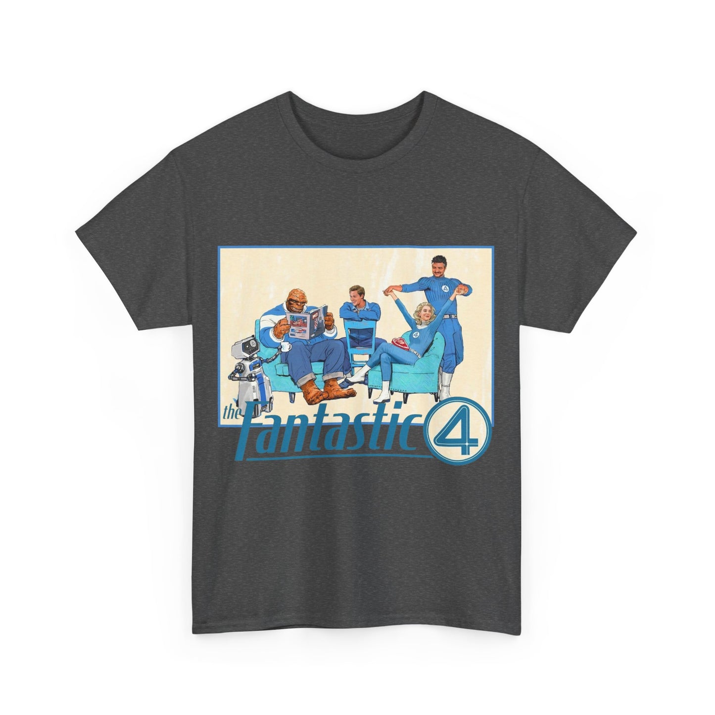 Fantastic Four T-Shirt - 2025 MCU Movie - Reed Richards, Invisible Woman, Thing, Human Torch - Marvel Comics Characters