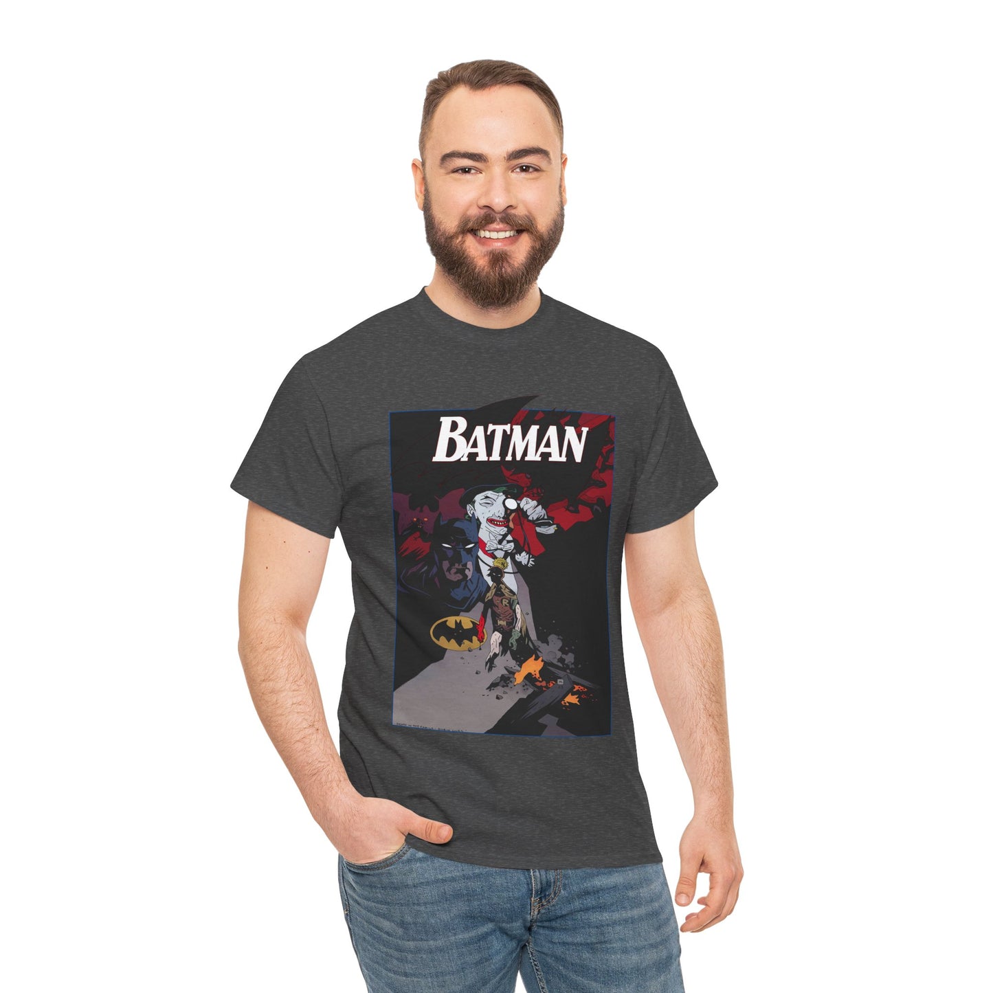Batman T-Shirt - Mike Mignola Art - Death in the Family Storyline - Joker & Robin (Jason Todd) - DC Comics