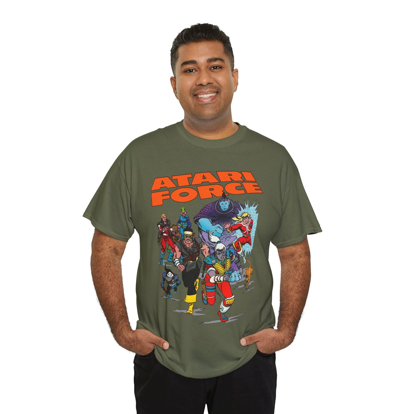 Atari Force T-Shirt - Marshall Rogers & John Byrne Art - Martin Champion, Christopher "Tempest" Champion, "Dart" Bia O'Rourke-Singh, Hukka, Morphea, Babe, Pakrat, Blackjak, Taz - DC Comics