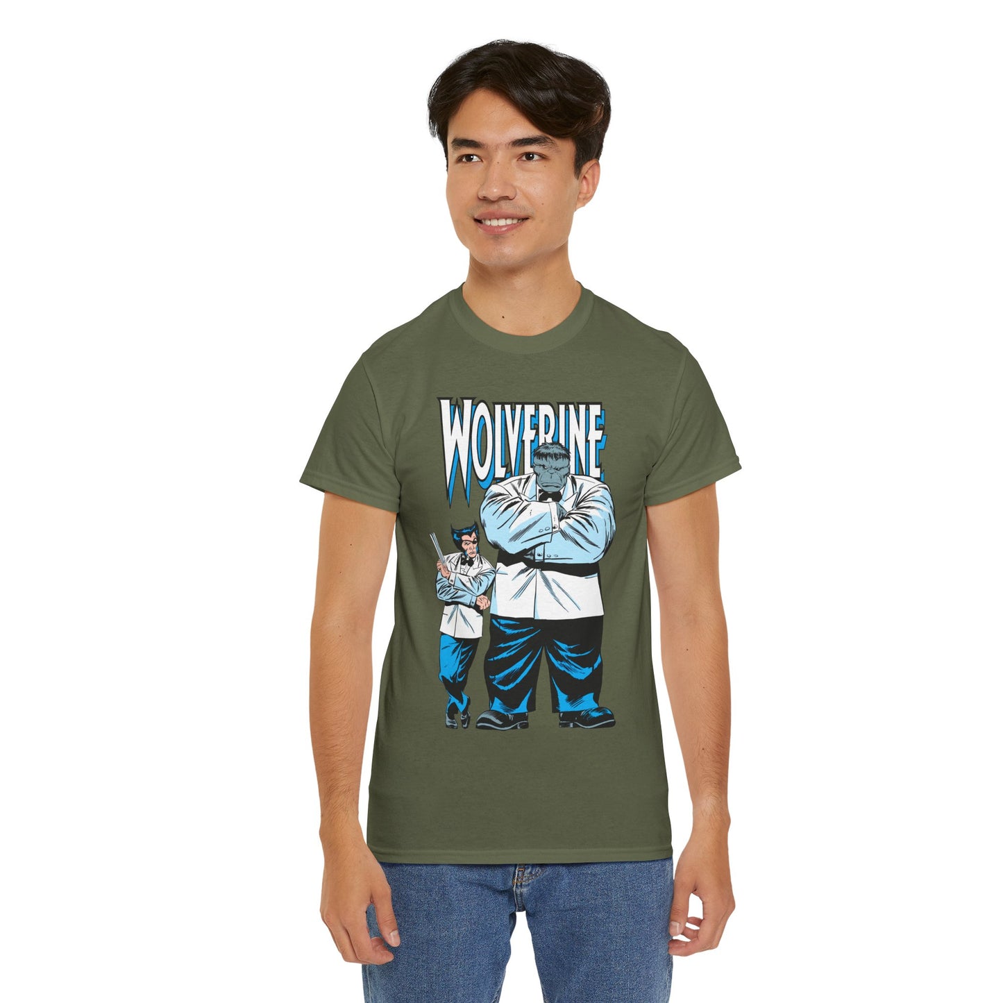 Wolverine & Hulk T-Shirt - Patch & Joe Fix-It - John Buscema Art - Logan in Madripoor - X-Men Character in Solo Adventure - Marvel Comics