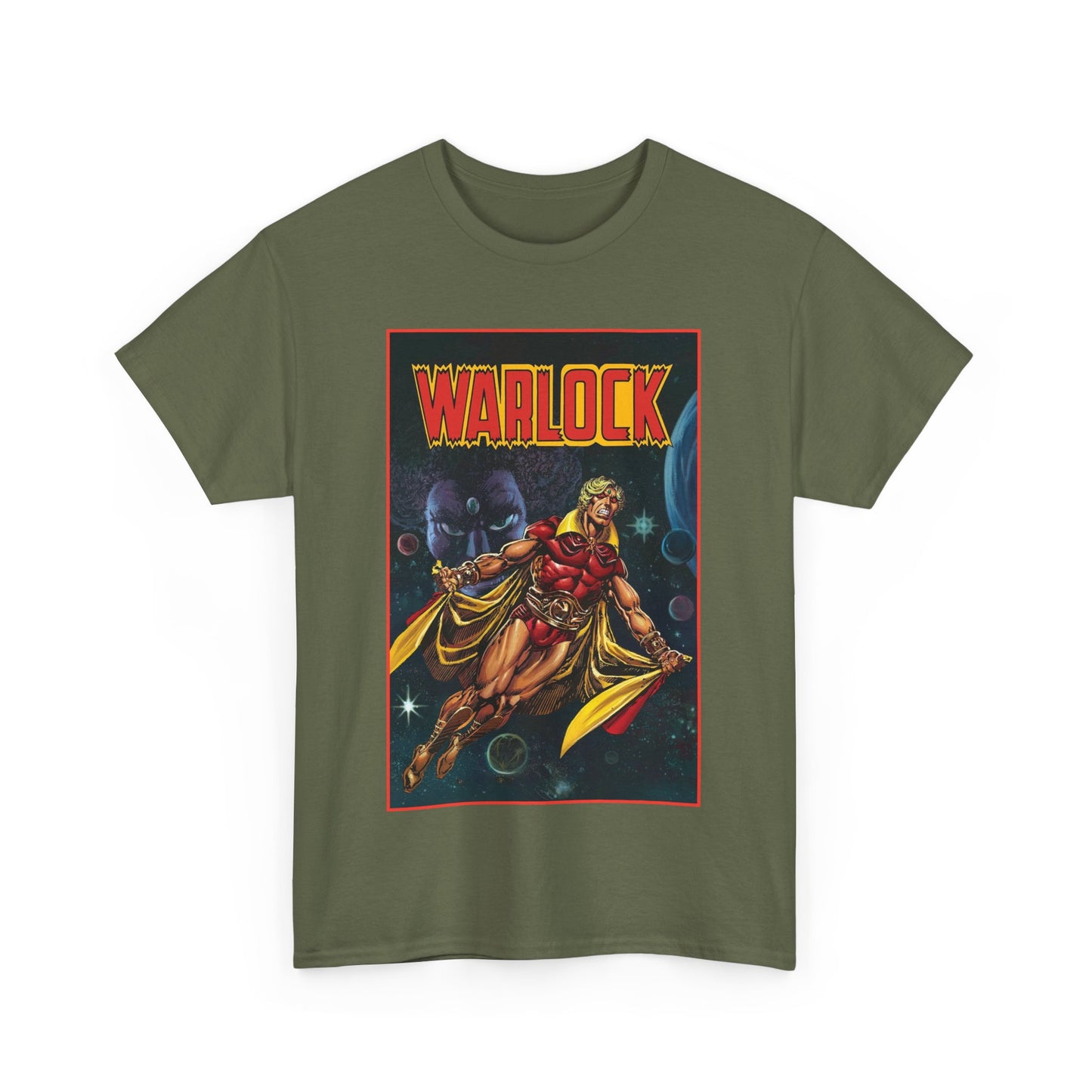 Warlock T-Shirt - Jim Starlin Art - Marvel Comics - Cosmic Superhero - The Enclave - Him
