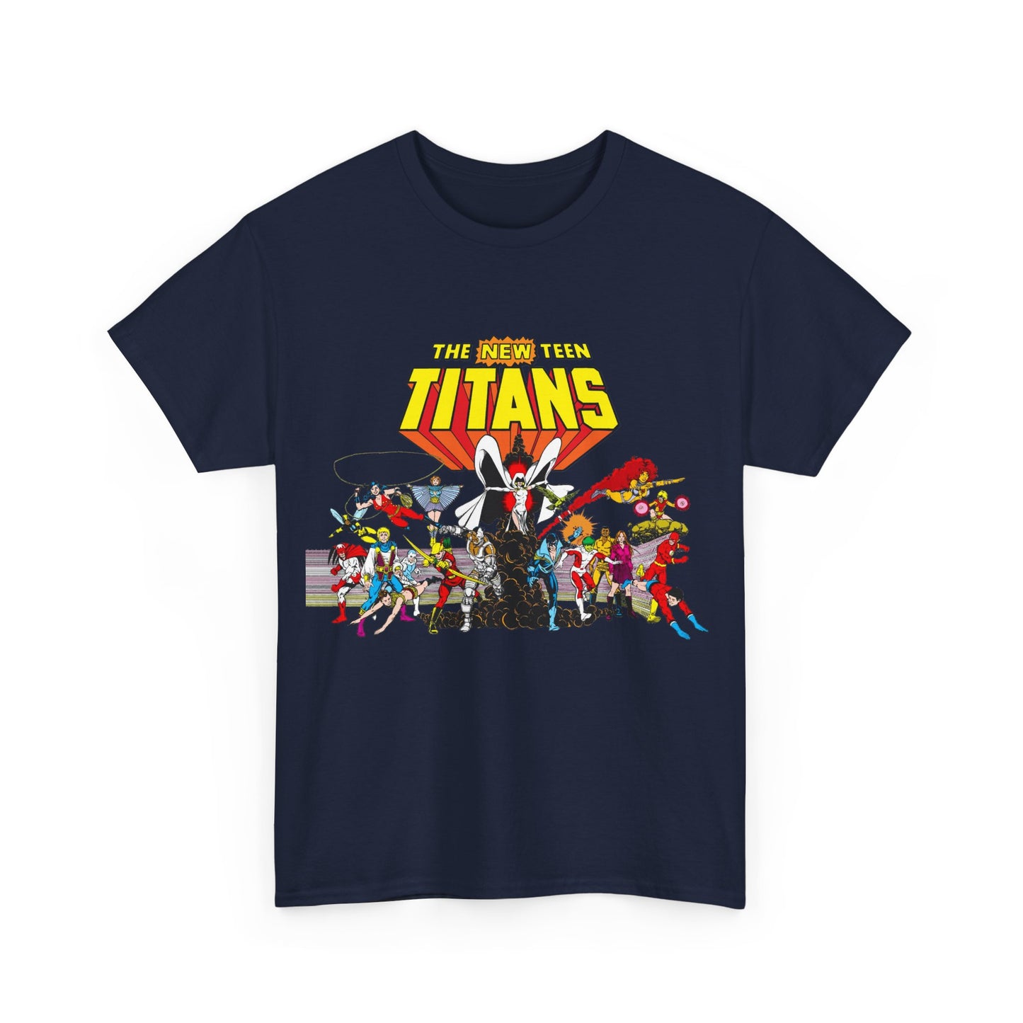 New Teen Titans T-Shirt - George Perez Art - Nightwing, Starfire, Cyborg, Speedy, Bumblebee, Hawk, Dove, Speedy, Wonder Girl, Terra, Lilith - DC Comics