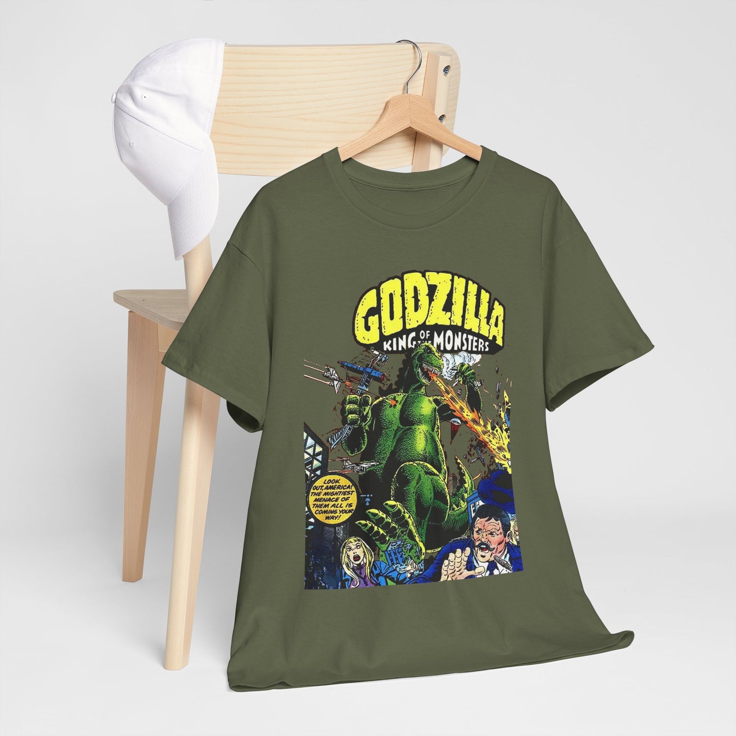 Godzilla T-Shirt - King of the Monsters - 1970s Comic Series - Marvel Comics - Bronze Age Monster Comic