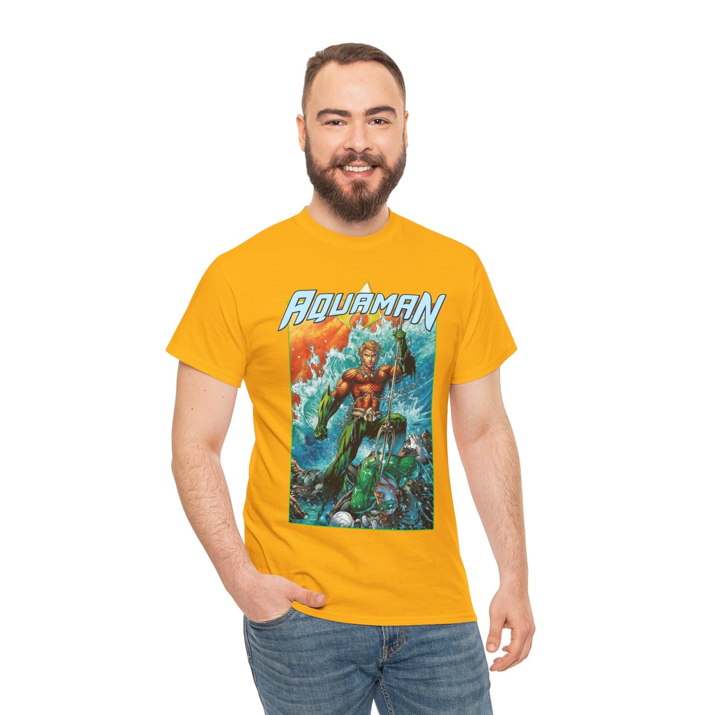Aquaman T-Shirt - Jim Lee Art - DC New 52 - Arthur Curry, King of Atlantis - DC Comics