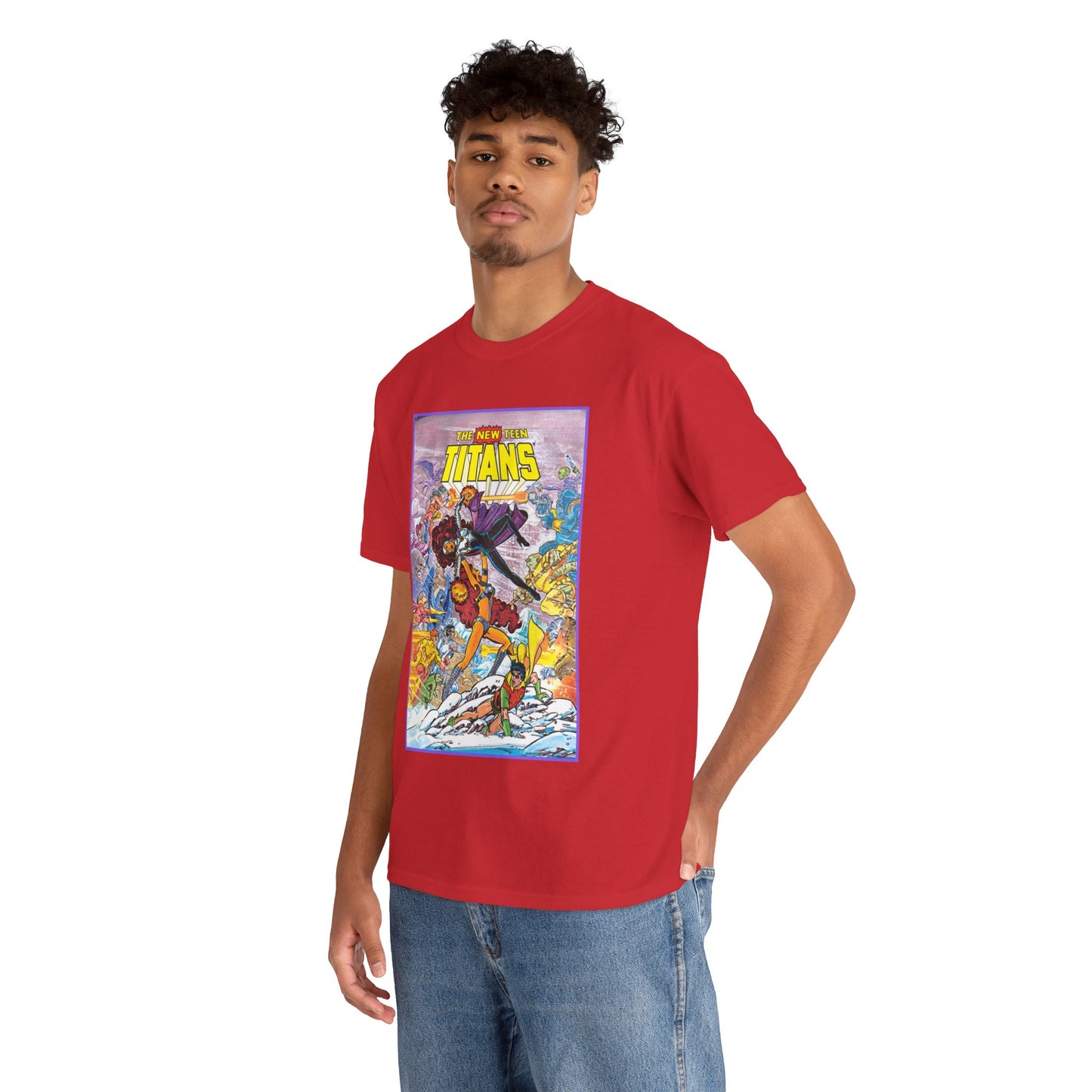 New Teen Titans T-Shirt - George Perez Art - Starfire Vs Blackfire - Omega Man - Annual #1 Cover - DC Comics