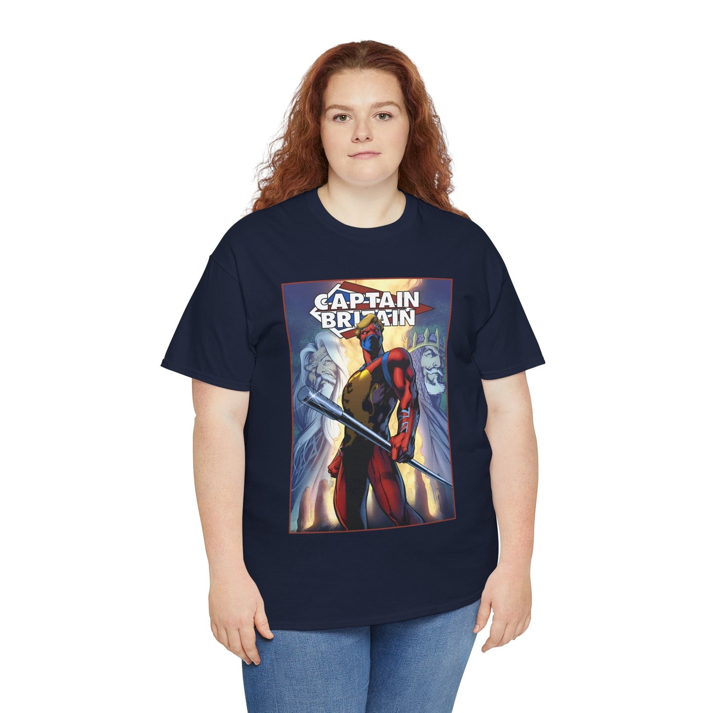 Captain Britain T-Shirt - Alan Davis Art - Excalibur Member - Marvel Comics