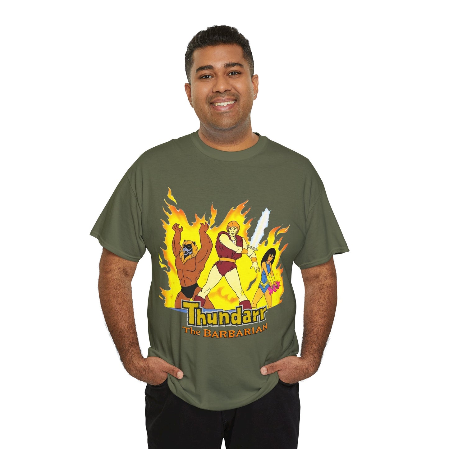 Thundarr the Barbarian T-Shirt - Princess Ariel, Ookla the Mok - Ruby-Spears Saturday Morning Cartoon - 1980s