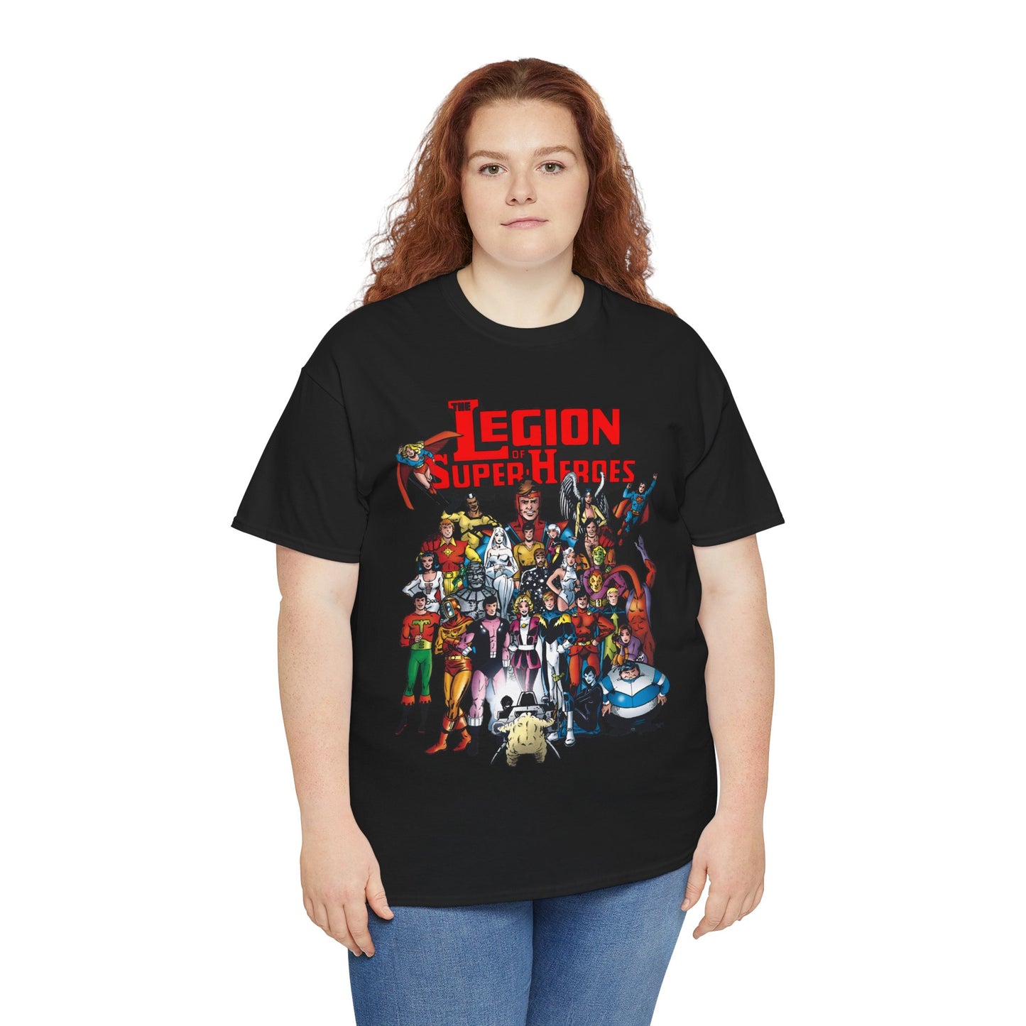 Legion of Super-Heroes T-Shirt - #300 Cover Art - Cosmic Boy, Saturn Girl, Superboy, Wildfire, Mon-El, Dream Girl, Brainiac 5, Supergirl - DC Comics