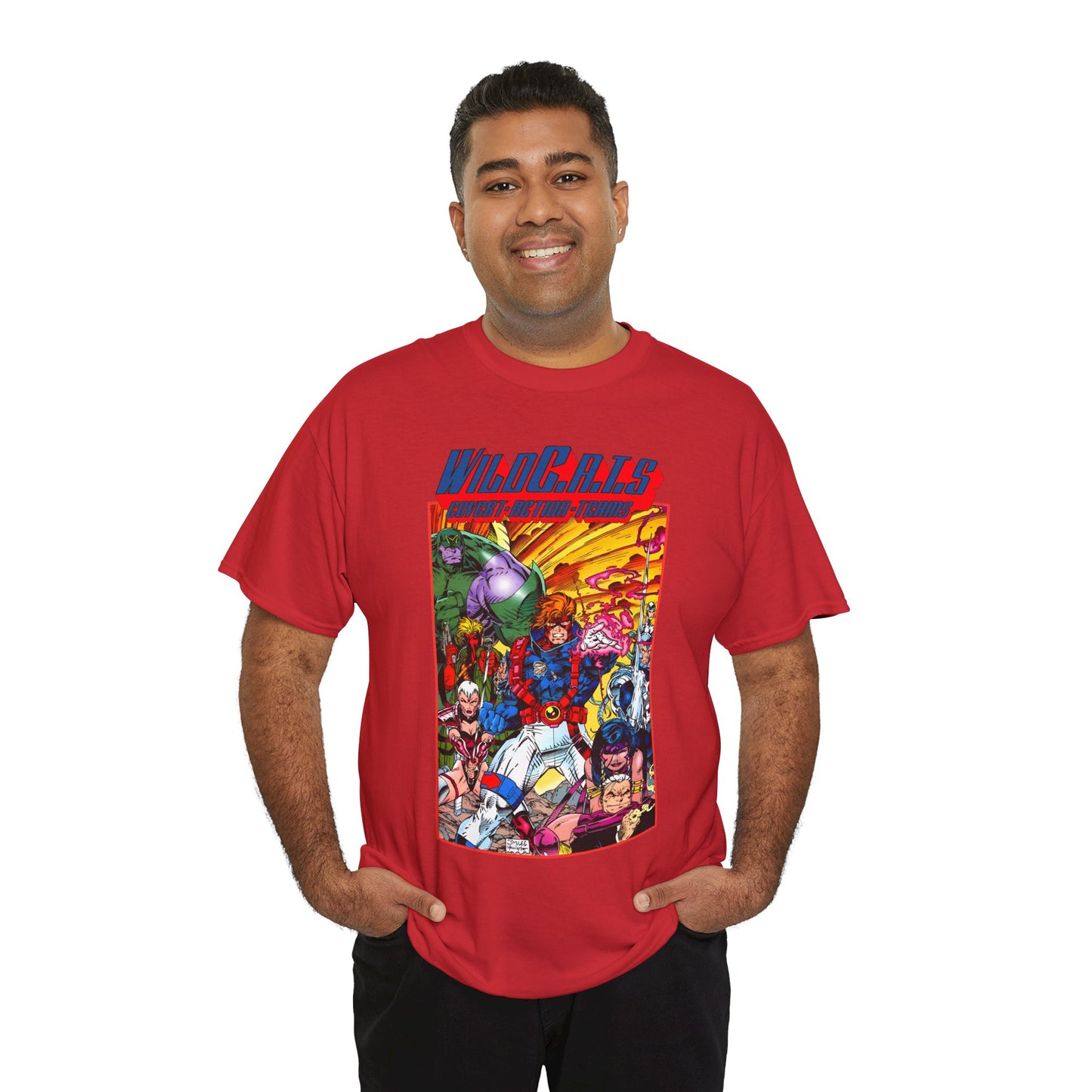 Wildcats T-Shirt - Jim Lee Art - WildC.A.T.s: Covert Action Teams - Spartan, Voice, Grifter, Zealot, Emp - Image/Wildstorm/DC Comics