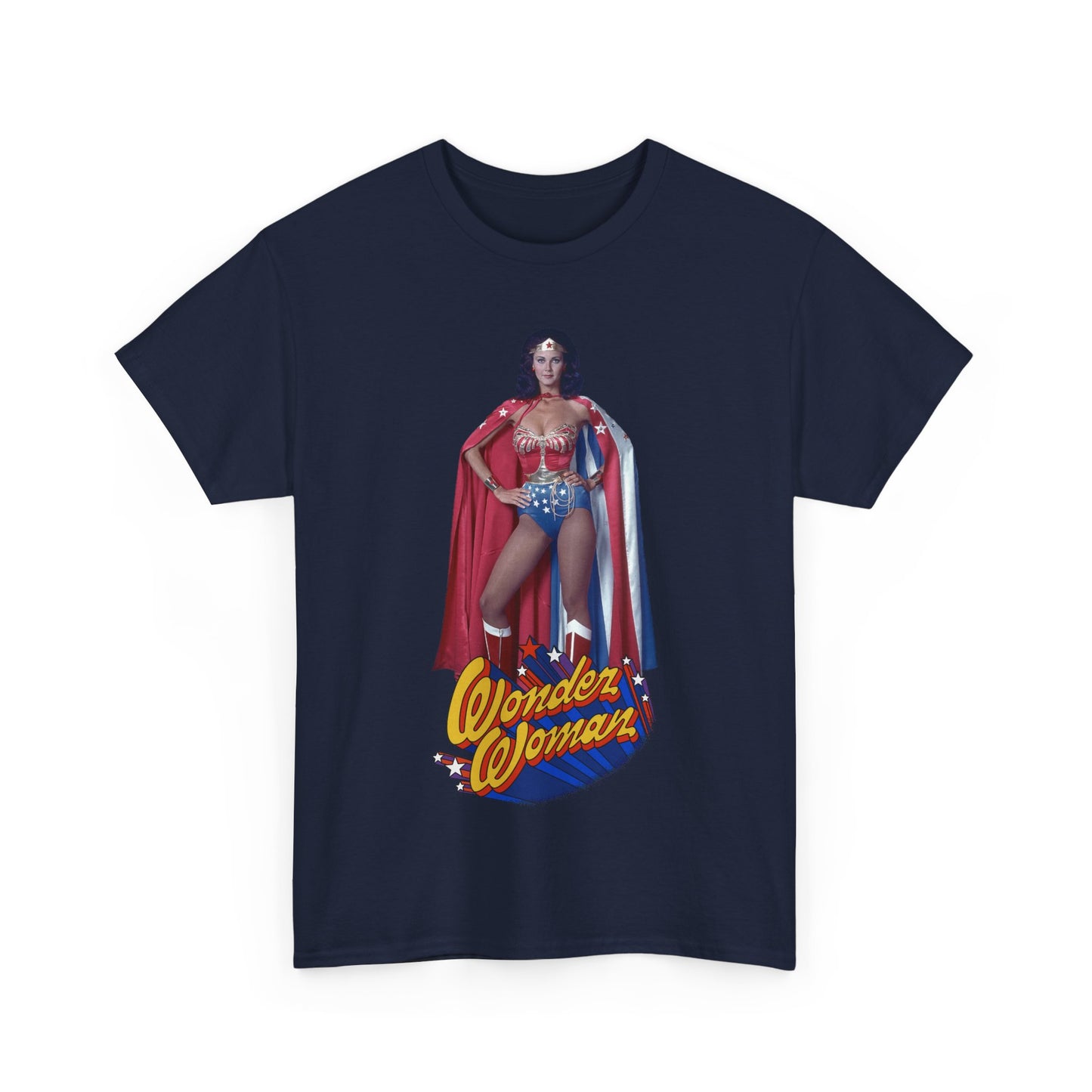 Wonder Woman T-Shirt - Lynda Carter - DC Comics - 1970s CBS TV Show - Amazons from Paradise Island