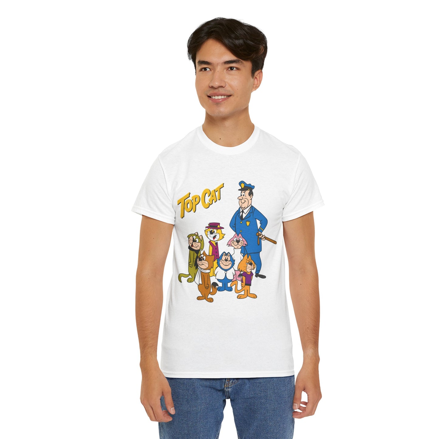 Top Cat & His Gang T-Shirt - Popular Hanna-Barbera 1960s TV Cartoon - Brain, Spook, Benny the Ball