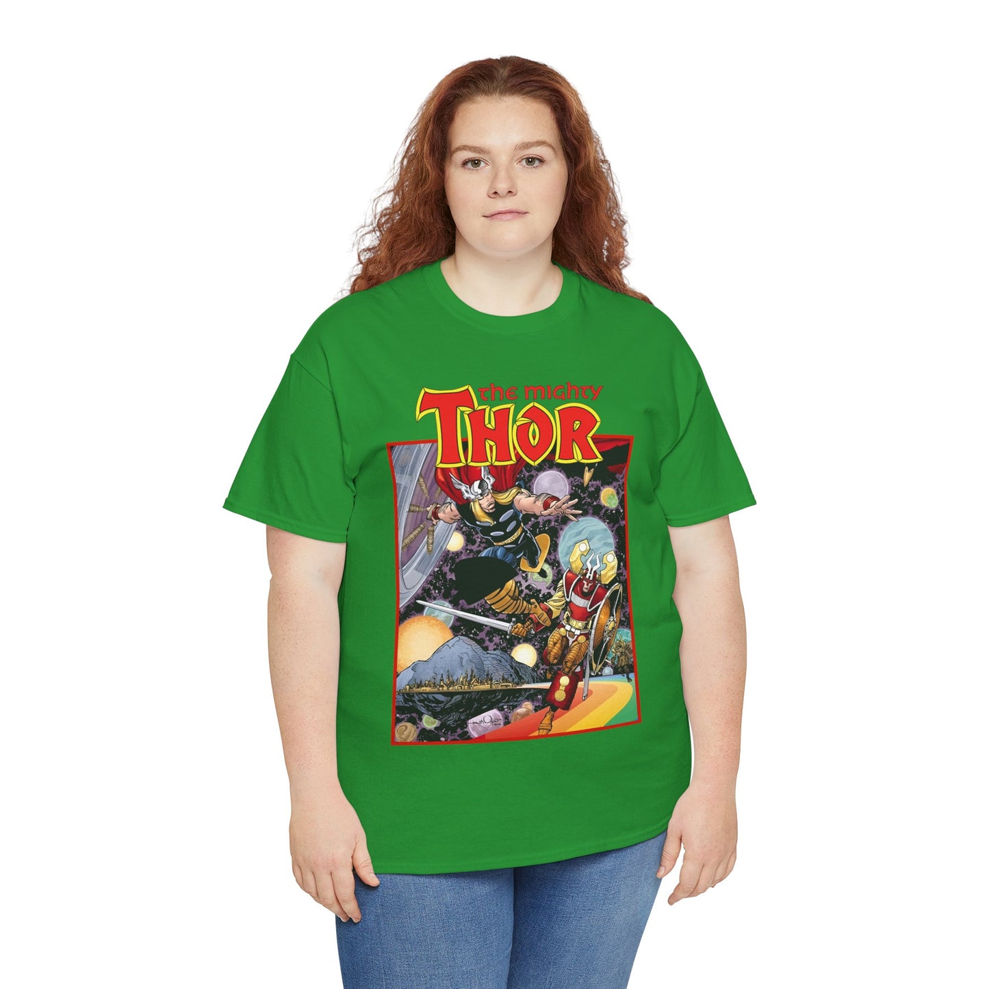 Mighty Thor T-Shirt - Walt Simonson Art - Asgard, Bifröst - God of Thunder - Marvel Comics
