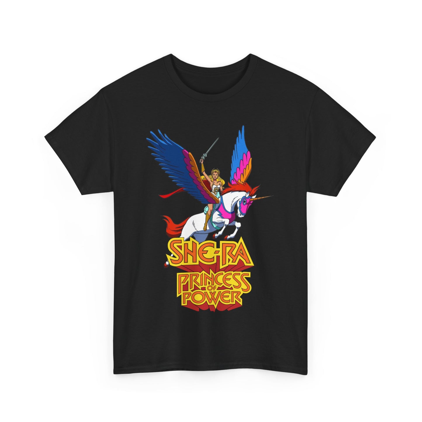 She-Ra & Swiftwind T-Shirt - Adora, Princess of Power, POP - Beloved Filmation Cartoon from the 1980s - He-Man Connection - Etheria - Fighting Hordak and the Evil Horde