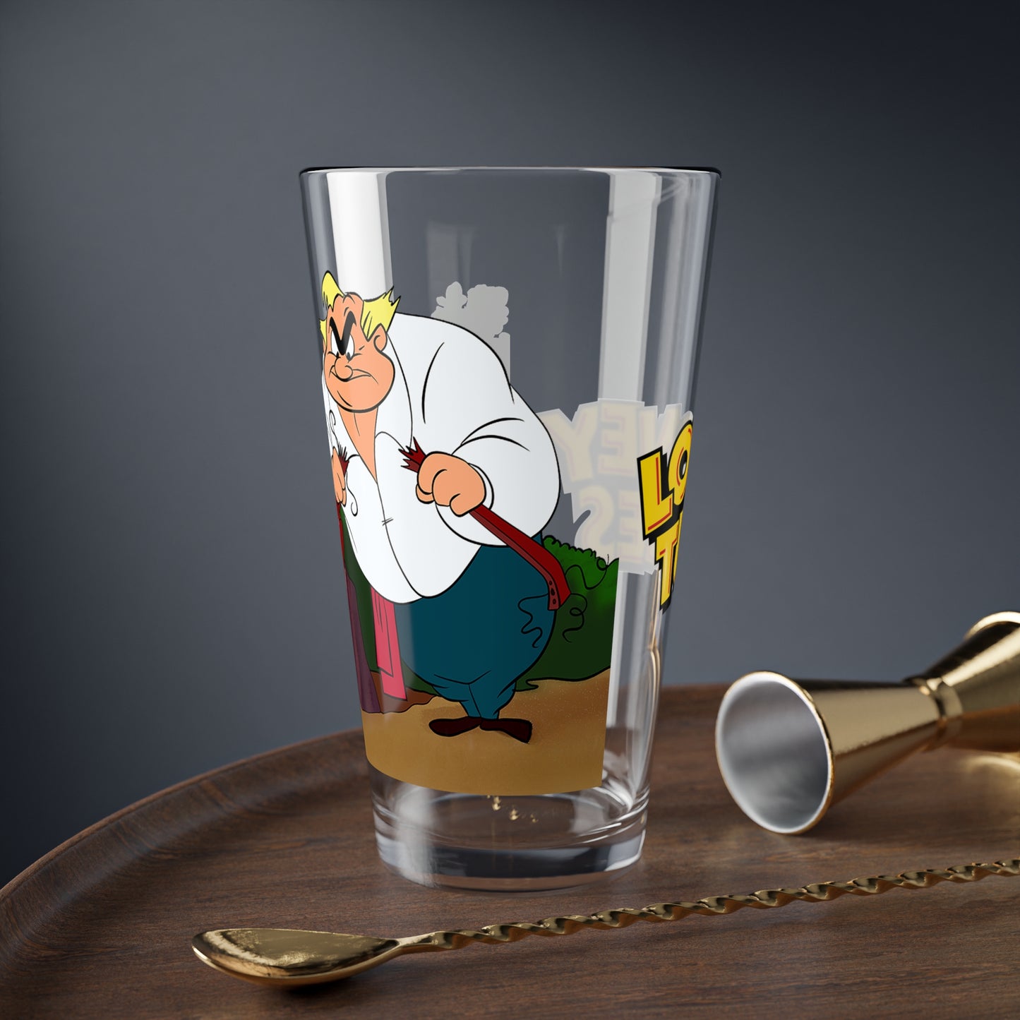 Bugs Bunny & Giovanni Jones Pint Glass, 16oz - Long-Haired Hare - Looney Tunes TV Cartoon - WB Bugs Foe