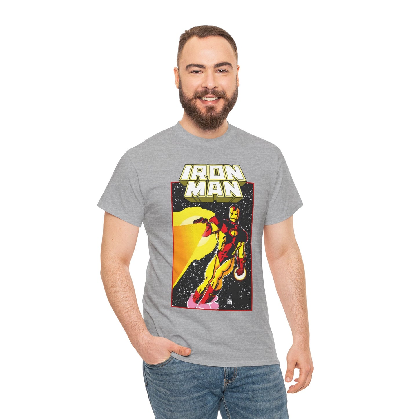 Iron Man T-Shirt - John Romita Jr Art - Cover to Issue #256 - Tony Stark in Space - Marvel Comics