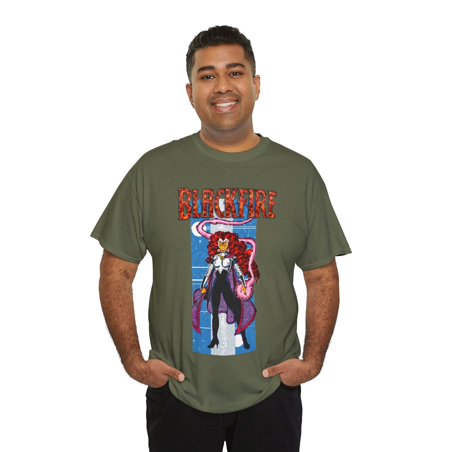 Blackfire T-Shirt - George Perez Art - New Teen Titans Enemy, Starfire's Evil Sister - From Tamaran - DC Comics