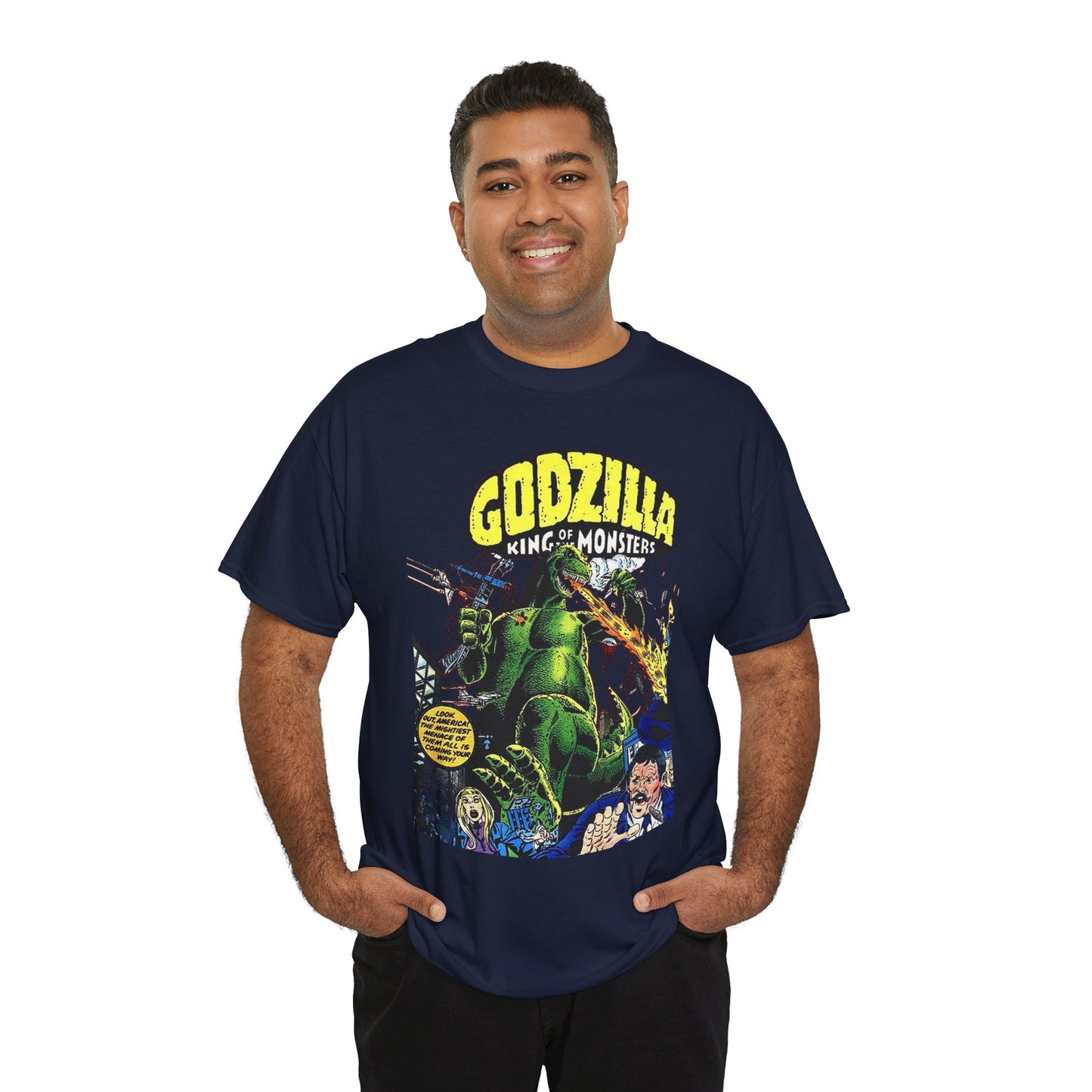 Godzilla T-Shirt - King of the Monsters - 1970s Comic Series - Marvel Comics - Bronze Age Monster Comic
