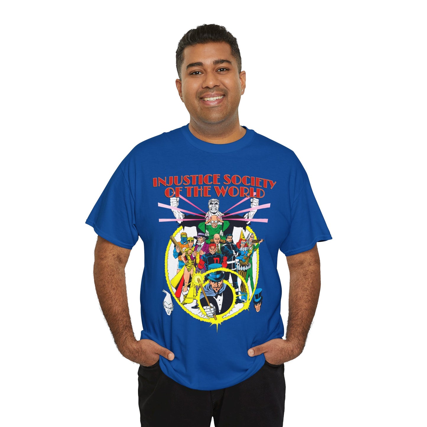 Injustice Society of America T-Shirt - George Perez Art - Justice Society/JSA Foes - Solomon Grundy, Huntress, Per Degaton, The Shade, Vandal Savage - DC Comics - Golden Age