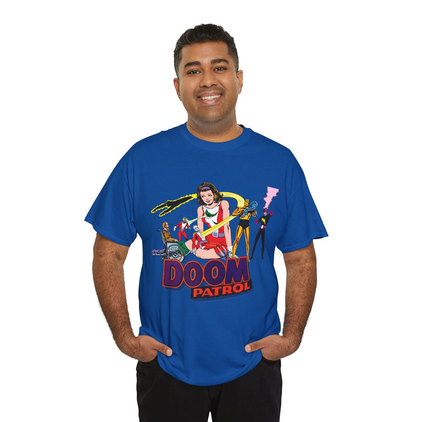 Doom Patrol T-Shirt - John Byrne Art - DC Comics Who's Who Art - Beast Boy, Robotman, Mento, Elasti-Girl, Negative Man, The Chief