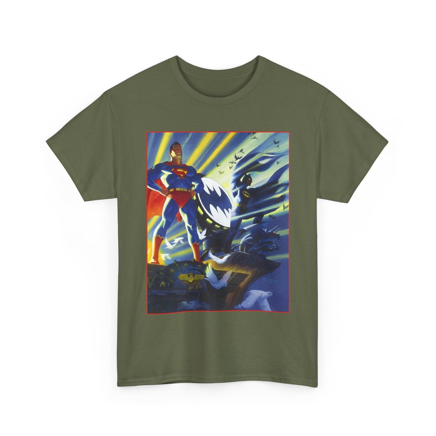 Superman & Batman T-Shirt - Steve Rude Art - The Dark Knight Detective & The Man of Steel - World's Finest - DC Comics