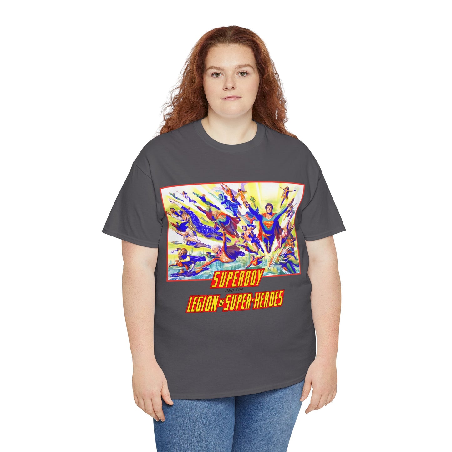 Superboy & Legion of Super-Heroes T-Shirt - Alex Ross Art - Saturn Girl, Brainiac 5, Lightning Lad, Shadow Lass, Dawnstar, Karate Kid - DC Comics