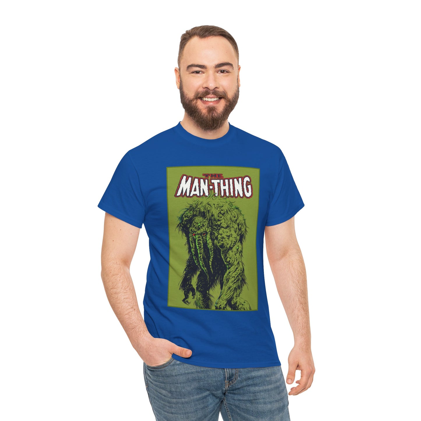 Man-Thing T-Shirt - Marvel Comics - Whatever Knows Fear Burns At The Touch - Swamp Monster